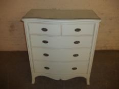 A MODERN 2 OVER 3 5 DRAWER CHEST WITH GRADUATED DRAWERS AND SERPENTINE FRONT BY WINDSOR FURNITURE