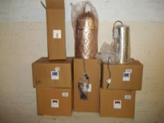 SIX BOXED AS NEW ORIENTAL STYLE PENDANT LAMPS