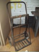 A WELDERS' GAS BOTTLE SACK TRUCK