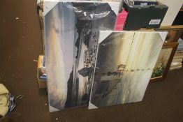 TWO MODERN OIL CANVASES, 100 X 50 CM AND 80 X 60 CM, |SALAMANDER BAY| AND |WHISTLING SANDS AT