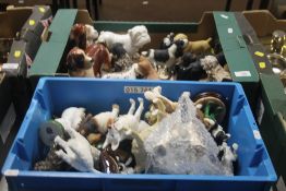 TWO TRAYS OF ASSORTED DOG ORNAMENTS (TRAYS NOT INCLUDED)