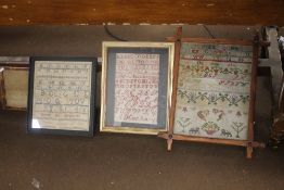 FOUR FRAMED SAMPLERS