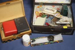 TWO BOXES OF COLLECTABLE'S TO INCLUDE COSTUME JEWELRY