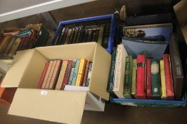 THREE TRAYS OF FOLIO SOCIETY BOOKS (TRAYS NOT INCLUDED)