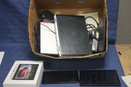 A QUANTITY OF ELECTRICALS TO INCLUDE TABLETS, LAPTOPS ETC