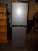A SILVER BEKO FRIDGE FREEZER
