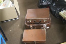 THREE VINTAGE SUITCASES