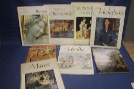 A QUANTITY OF ART BOOKS ON ORIENTAL SUBJECTS, BERNINI, MODIGLIANI ETC AND A QUANTITY OF PRINTS ETC.