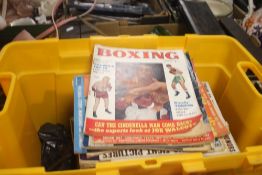 A BOX OF BOXING MAGAZINES TO INCLUDE |THE RING| 1950'S-1970'S, BOXING AND WRESTLING 1954, |BOXING|
