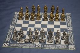 A UNBOXED CHESS SET 1 PIECE A/F