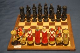 A UNBOXED CHESS SET