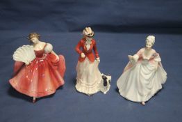 THREE ROYAL DOULTON FIGURINES |SARAH, DIANA, AND FIRST WALTZ|