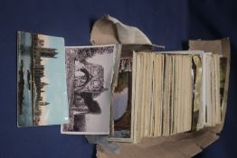 A TRAY OF ASSORTED POSTCARDS