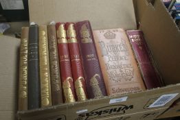 A TRAY OF BOOKS TO INCLUDE PUNCH ANNUALS (TRAYS NOT INCLUDED)
