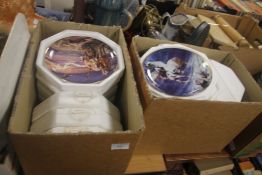 TWO TRAYS OF ASSORTED PICTURE PLATES (TRAYS NOT INCLUDED)