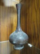 A VINTAGE ORIENTAL BRONZE VASE A/F