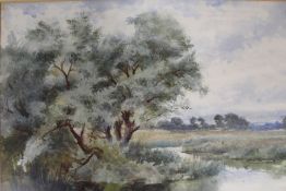 A COLLECTION OF FRAMED AND GLAZED WATERCOLOURS TO INCLUDE A COUNTRY HOUSE SIGNED STANLEY W GIBB, A