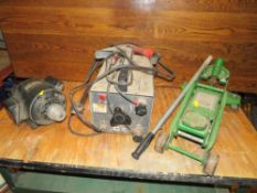 A SIP 140A ARC WELDER. PLUS A SARINT 1.5 T TROLLEY JACK ADNAN 1/2HP INDUCTION MOTOR