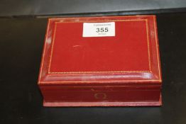 AN EMPTY OMEGA WATCH BOX
