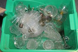 A BOX OF GLASSWARE