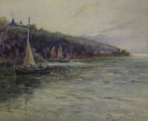 JOSEPH HUGHES CLAYTON (Exh. 1891-1929). 'Cemaes Bay, Anglesey', signed lower right, watercolour,