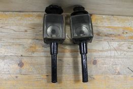 TWO ANTIQUE COACHING LANTERNS