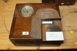 A VINTAGE NATIONAL TIME RECORDER CO CLOCKING IN CLOCK
