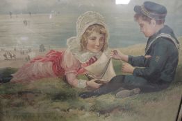 THREE ANTIQUE FRAMED PRINTS TOGETHER WITH A CARVED EASTERN STYLE HARDWOOD PANEL (4)