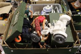 THREE TRAYS OF ACTION MAN TOYS AND ACCESSORIES