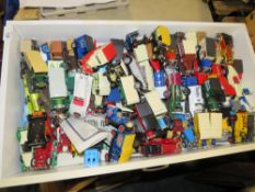 A LARGE QUANTITY OF DIE CAST TOY CARS AND OTHER VEHICLES TO INCLUDE MATCHBOX