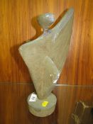 A MODERNIST POTTERY SCULPTURE A/F - WITH DAMAGES