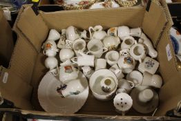 A SMALL TRAY OF CRESTEDWARE