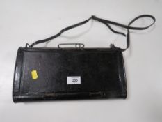 AN UNUSUAL METAL SATCHEL BY FLATTERS & GARNETT LTD OF MANCHESTER MICROSCOPISTS & CO