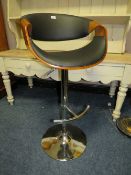 A MODERN ADJUSTABLE BAR / KITCHEN STOOL