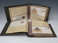 THE GREAT EXPLORERS LIMITED EDITION STERLING SILVER MEDALS CONSISTING OF FIFTY FIRST DAY COVER STYLE