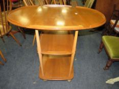AN ERCOL DROPLEAF TROLLEY