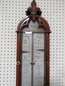 AN OAK CASED ADMIRAL FITZROY TYPE BAROMETER