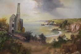 A SMALL FRAMED OIL ON CANVAS OF A ROBIN SIGNED A FREEMAN LOWER LEFT - H 24 CM W 19.5 CM, AN OIL ON