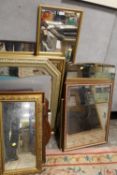 A LARGE QUANTITY OF ASSORTED MIRRORS