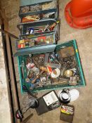 A LARGE SELECTION OF VARIOUS HOUSEHOLD AND AUTOMOTIVE TOOLS, HARDWARE AND ENGINEERING TOOLS