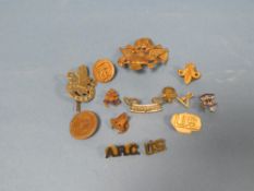 US ARMY BADGES, BOYS SCOUT AND BOYS BRIGADE BADGES ETC