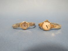 A LADIES 9CT GOLD EXCALIBER WRISTWATCH TOGETHER WITH ANOTHER WRISTWATCH (2)