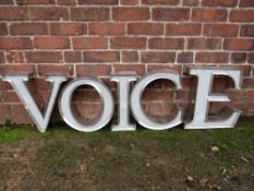 LARGE STAINLESS STEEL AND ACRYLIC RETAIL LETTERING H-39 CM