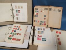 FIVE STAMPS ALBUMS / FILES CONTAINING A VAST ARRAY OF WORLDWIDE STAMPS INCLUDING CHINA