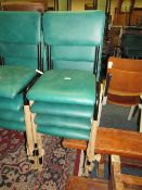 A SET OF FOUR MODERN LEATHER DINING CHAIRS