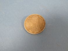 AN 1889 SILVER CROWN BROOCH