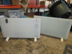 TWO GLASS PANEL HEATERS