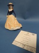 A COALPORT FIGURINE ELIZABETH - LES PETITES SERIES - WITH CERTIFICATE