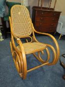 A MODERN BENTWOOD / BERGERE CHAIR