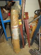 STEEL FENCE POST HOLDER, CHIMNEY BRUSHES, CAR SOUNDPROOF MATTING, WOODTRIMMER